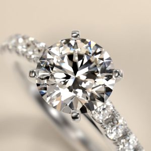 Riviera Cathedral Pavé Diamond Engagement Ring in 14k White Gold (1/2 ct. tw.)