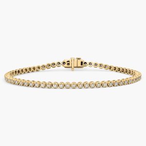 7 " Four Prong Diamond Tennis Bracelet In 14K Yellow Gold (1 Ct. tw. - H-I / SI1-SI2)