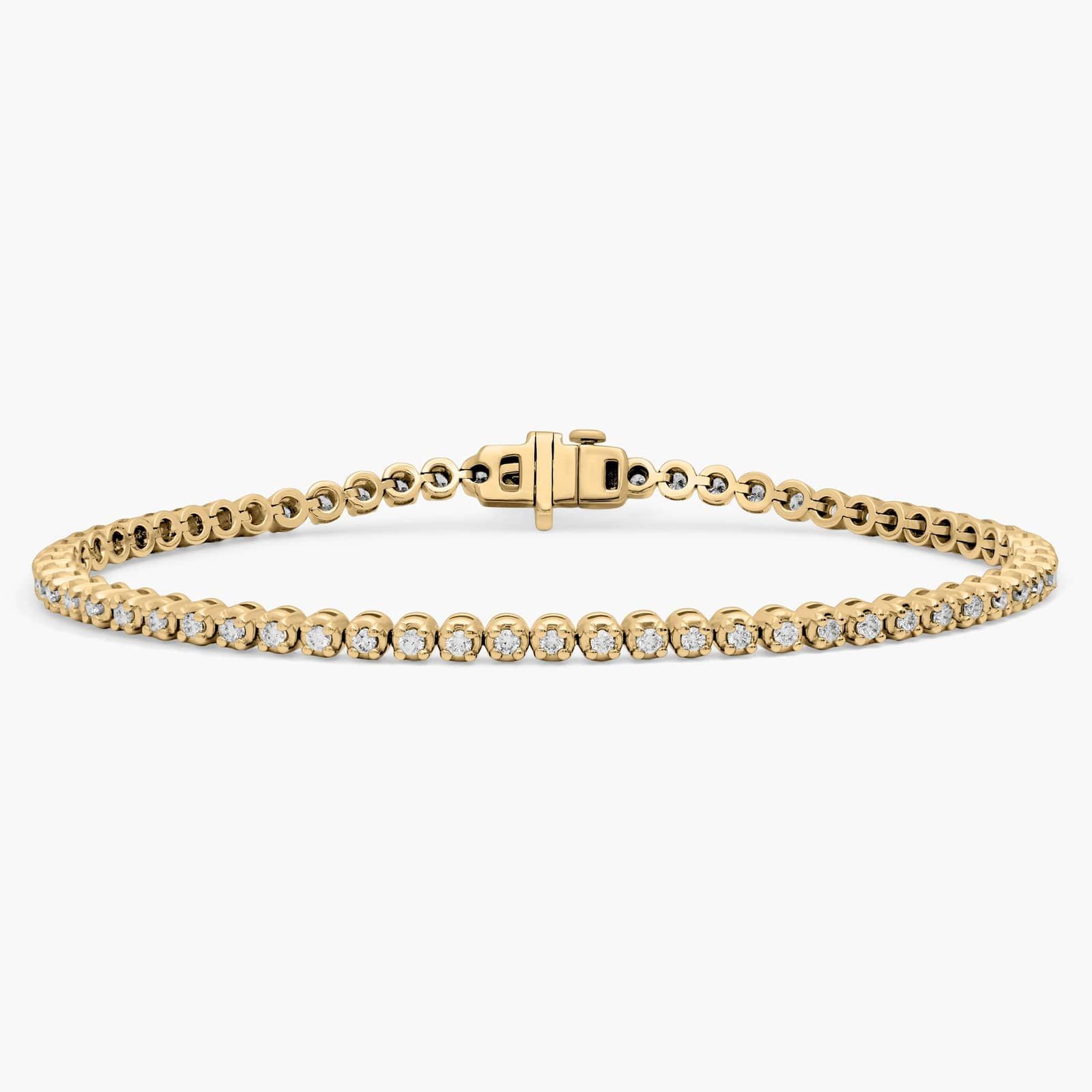 7 " Four Prong Diamond Tennis Bracelet In 14K Yellow Gold (1 Ct. tw. - H-I / SI1-SI2)